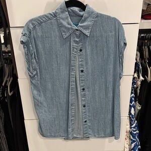 Alice+Olivia, denim shirt, size medium